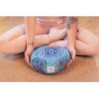 AFROZEN Bleu - Zafu de voyage revalorisé - UPCYCLING